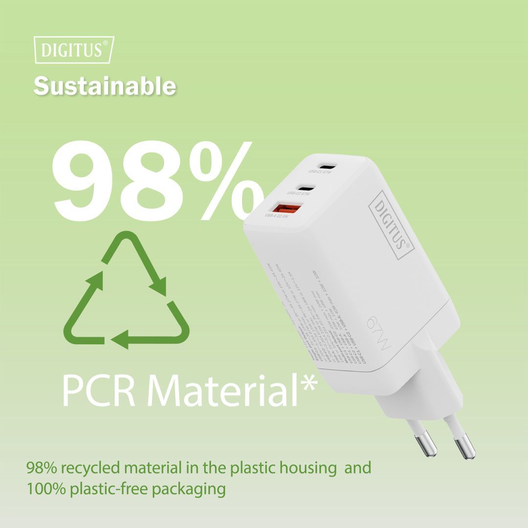 Digitus DA-10303 67W USB GaN Charger White