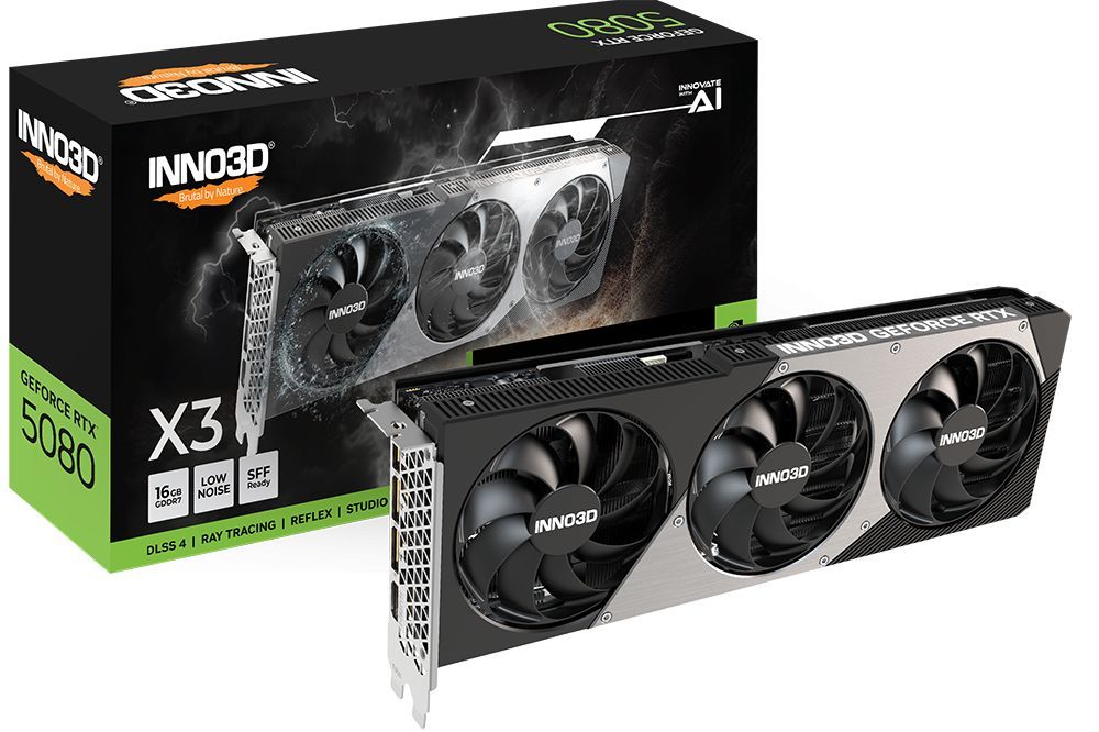 Inno3D GeForce RTX5080 16GB GDDR7 X3 Inno3D GeForce RTX5080 16GB GDDR7 X3