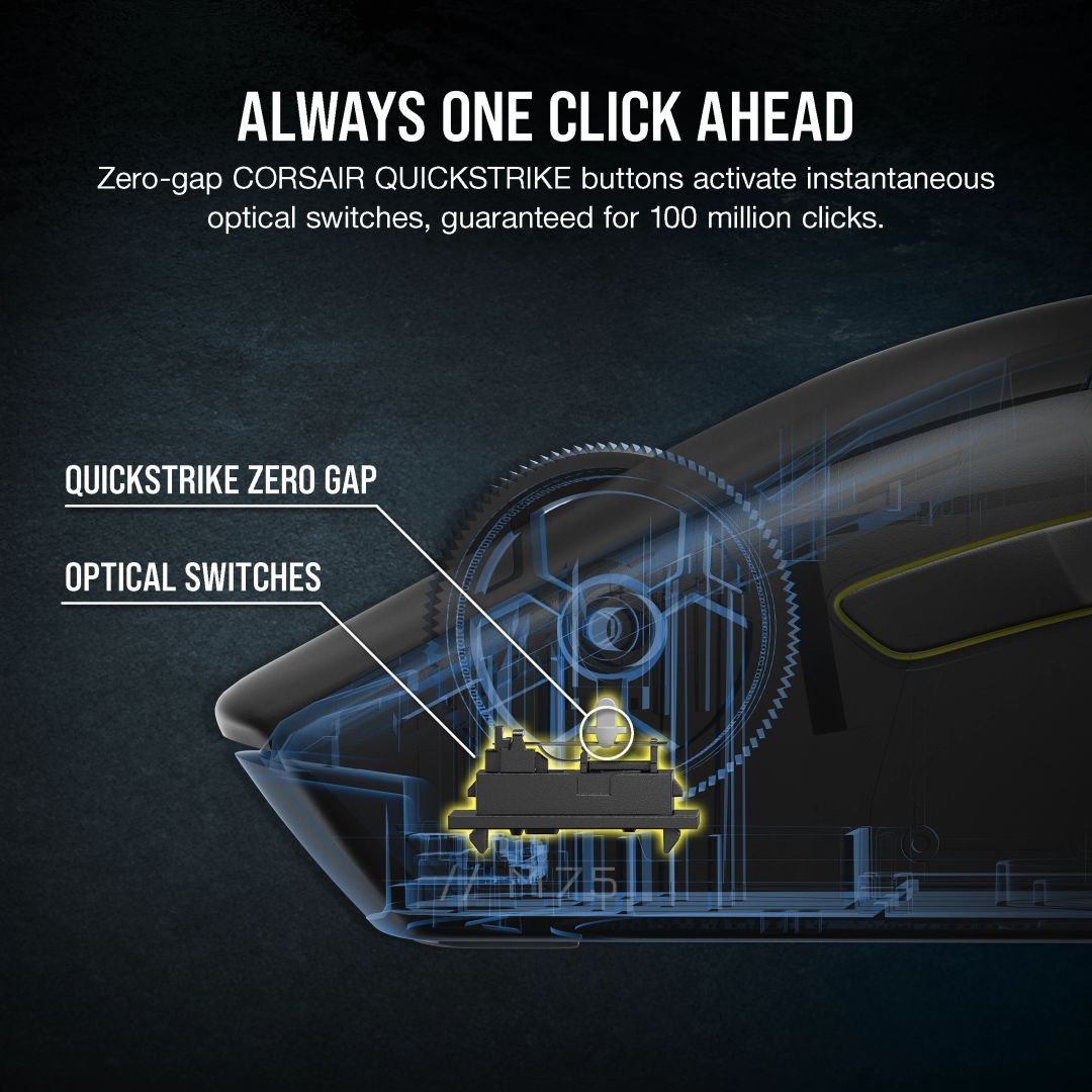 Corsair M75 Gaming Wireless Bluetooth Lightweight RGB Gaming mouse Black