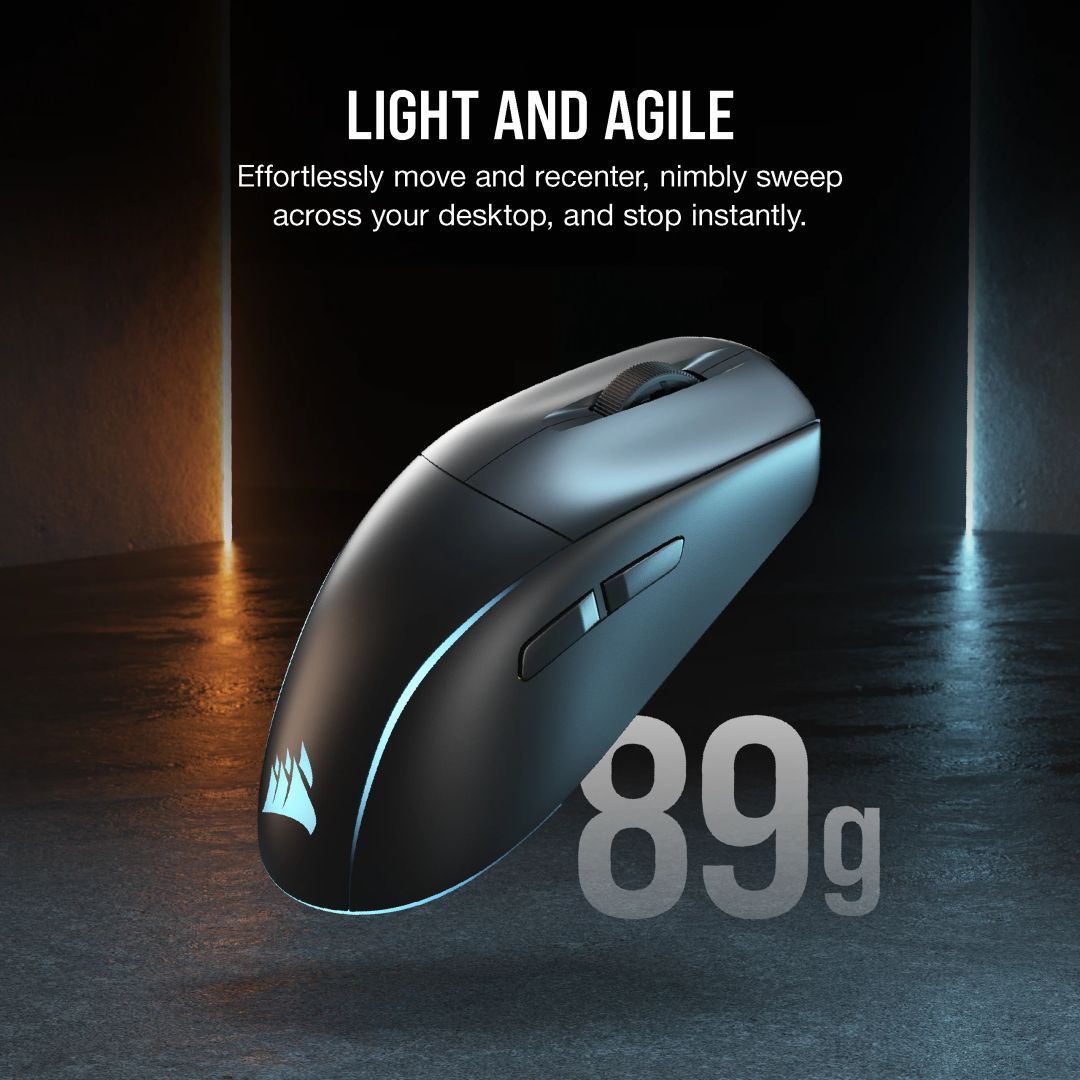 Corsair M75 Gaming Wireless Bluetooth Lightweight RGB Gaming mouse Black