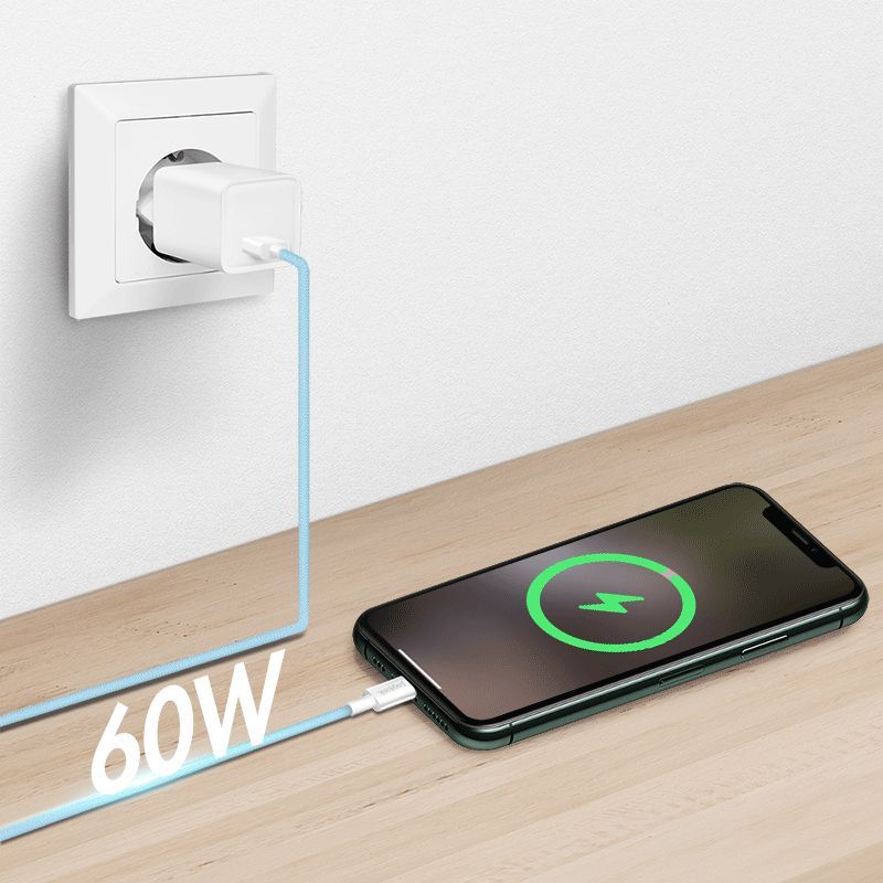 Logilink USB 2.0 C/M - A/M 60W cable 0,5m Blue Logilink USB 2.0 C/M - A/M 60W cable 0,5m Blue