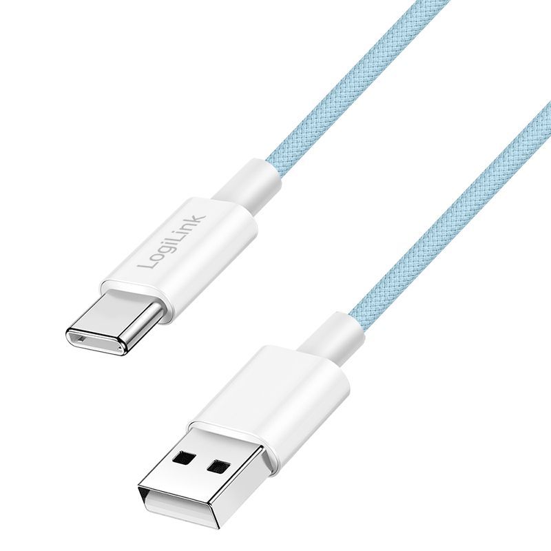Logilink USB 2.0 C/M - A/M 60W cable 0,5m Blue Logilink USB 2.0 C/M - A/M 60W cable 0,5m Blue