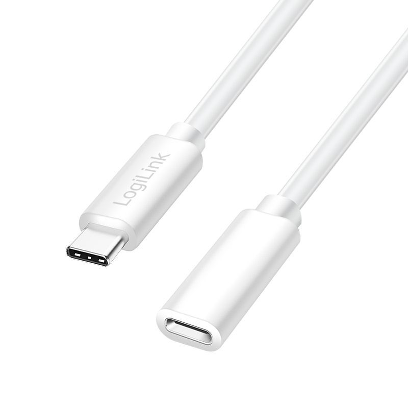 Logilink USB 2.0 C/M-USB-C/F PD cable 3m White Logilink USB 2.0 C/M-USB-C/F PD cable 3m White