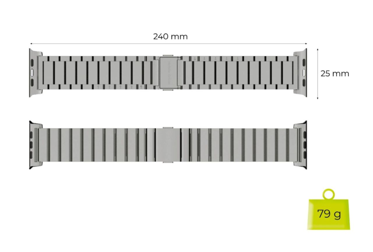 Mobile Origin Titanium Band Modena for Apple Watch Ultra 49mm Natural