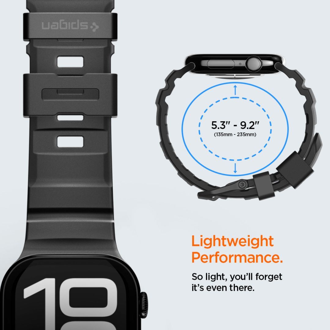 Spigen Silicone Band for Apple Watch 49mm/46mm/45mm/44mm Black