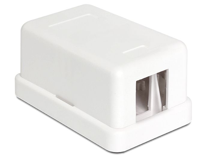 DeLock Keystone Surface Mounted Box 1 Port White DeLock Keystone Surface Mounted Box 1 Port White