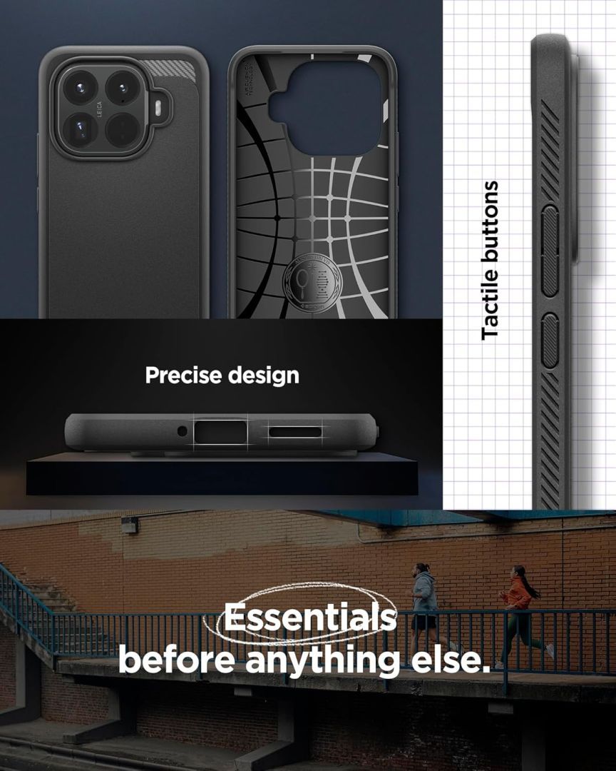 Spigen Rugged Armor case for Xiaomi 15T Pro Matte Black