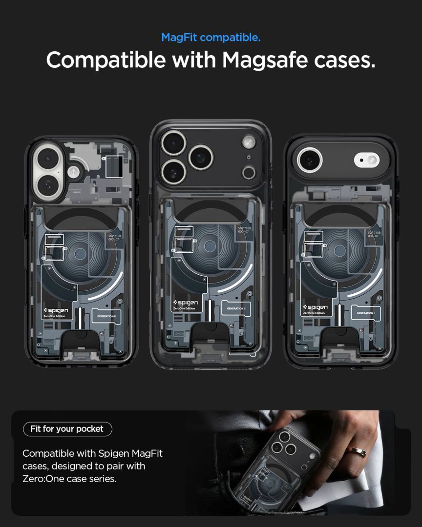 Spigen Ultra Hybrid Wallet MagSafe Zero One Black