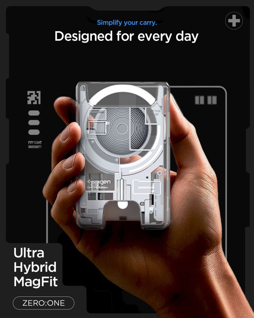 Spigen Ultra Hybrid Wallet MagSafe Zero One White