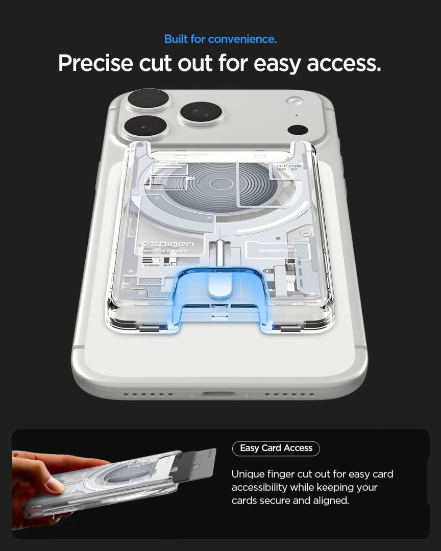 Spigen Ultra Hybrid Wallet MagSafe Zero One White