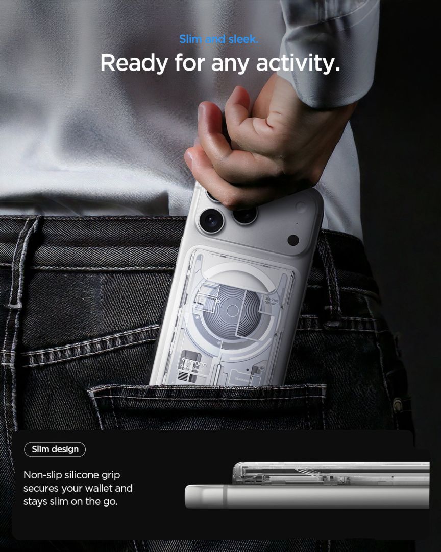 Spigen Ultra Hybrid Wallet MagSafe Zero One White