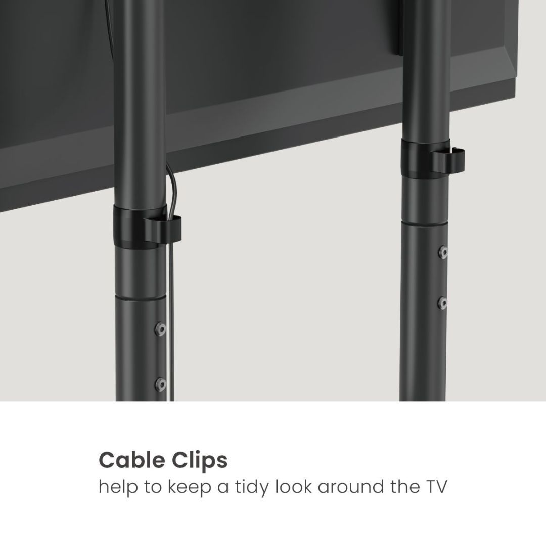 EQuip Mobile TV Trolley 50"-90" Black