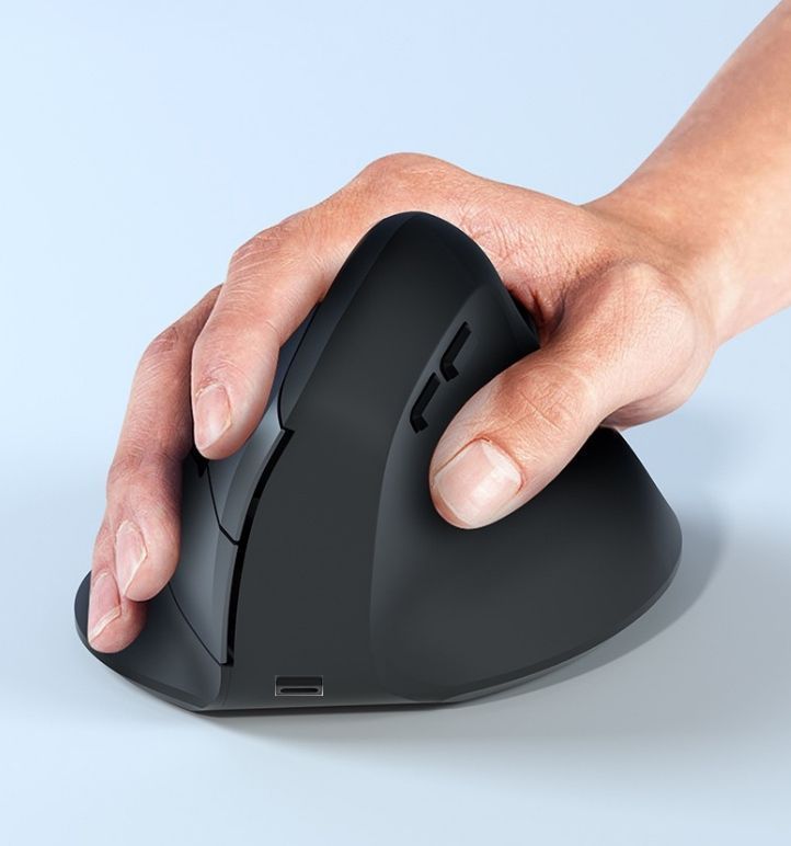 EQuip Ergonomic Dual Mode Wireless Mouse Black