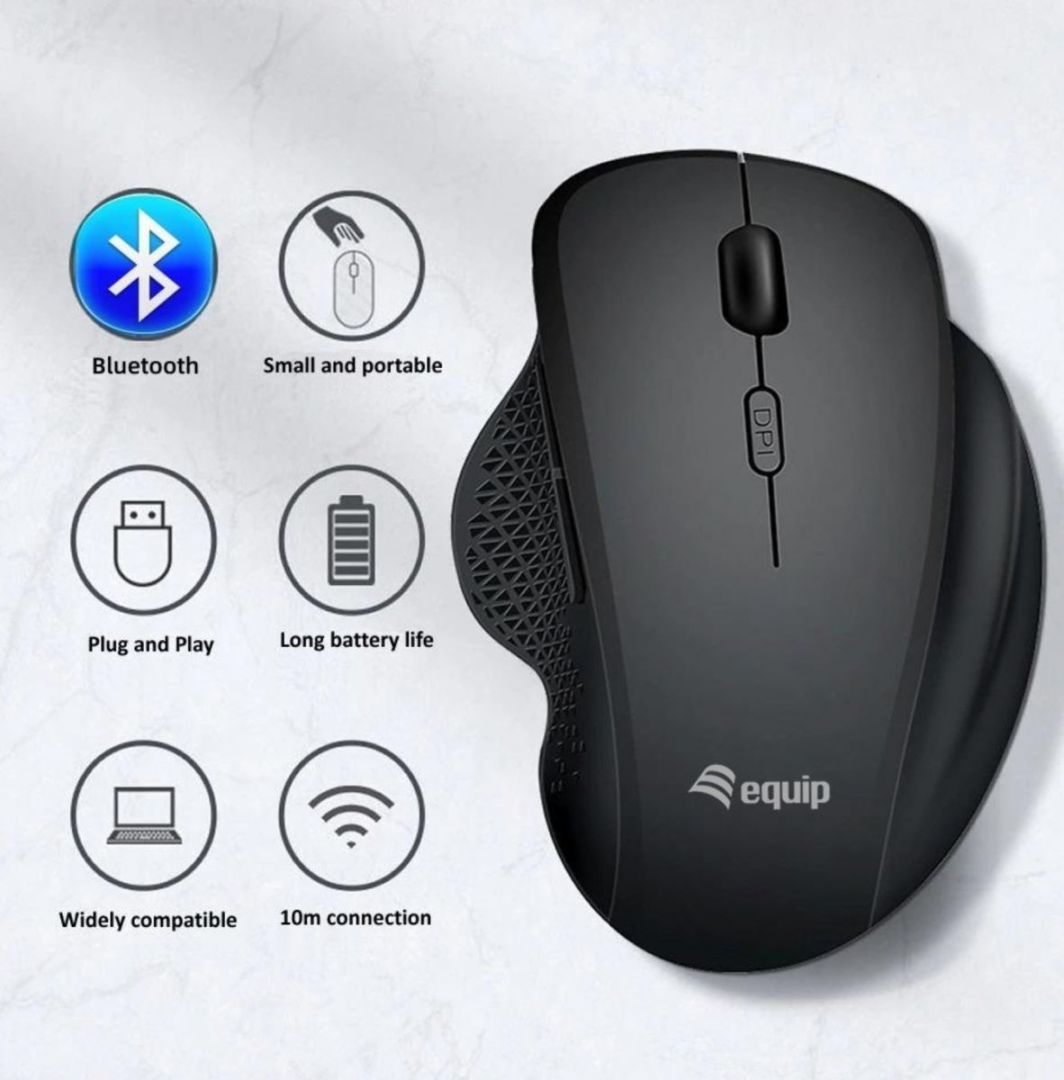 EQuip 6-Button Dual Mode Wireless Mouse Black EQuip 6-Button Dual Mode Wireless Mouse Black