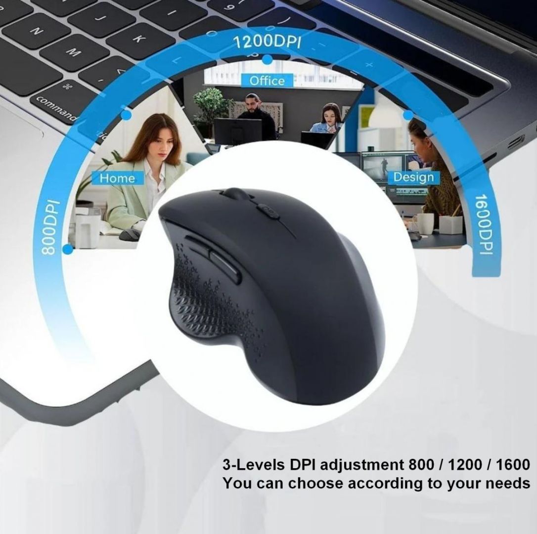EQuip 6-Button Dual Mode Wireless Mouse Black EQuip 6-Button Dual Mode Wireless Mouse Black