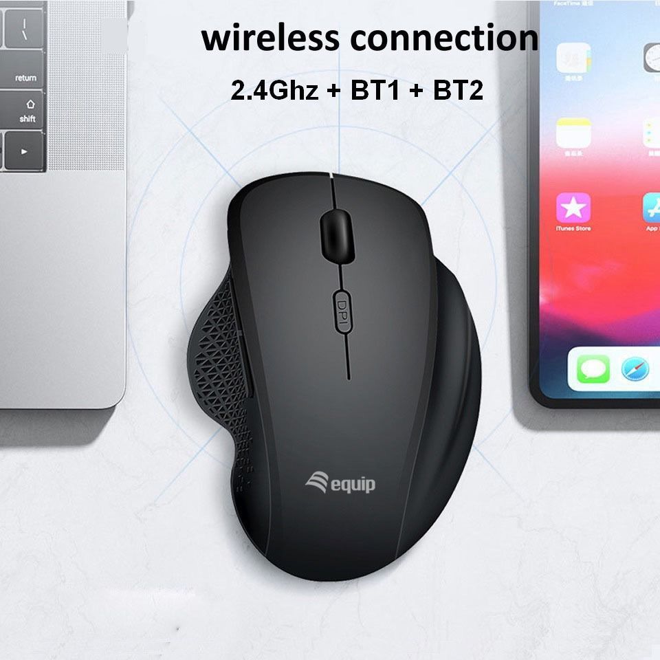 EQuip 6-Button Dual Mode Wireless Mouse Black EQuip 6-Button Dual Mode Wireless Mouse Black