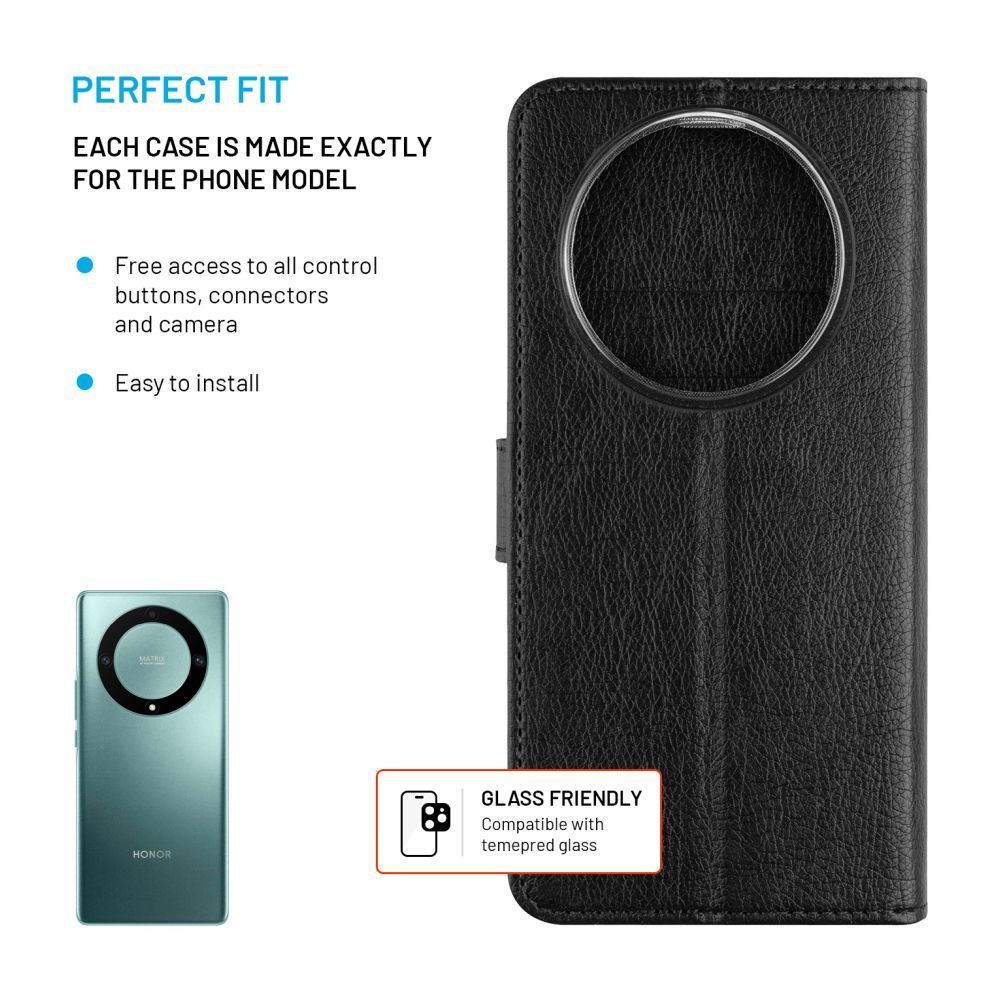 FIXED Opus oldalra nyíló telefontok Honor Magic 8 Lite 5G készülékhez, fekete