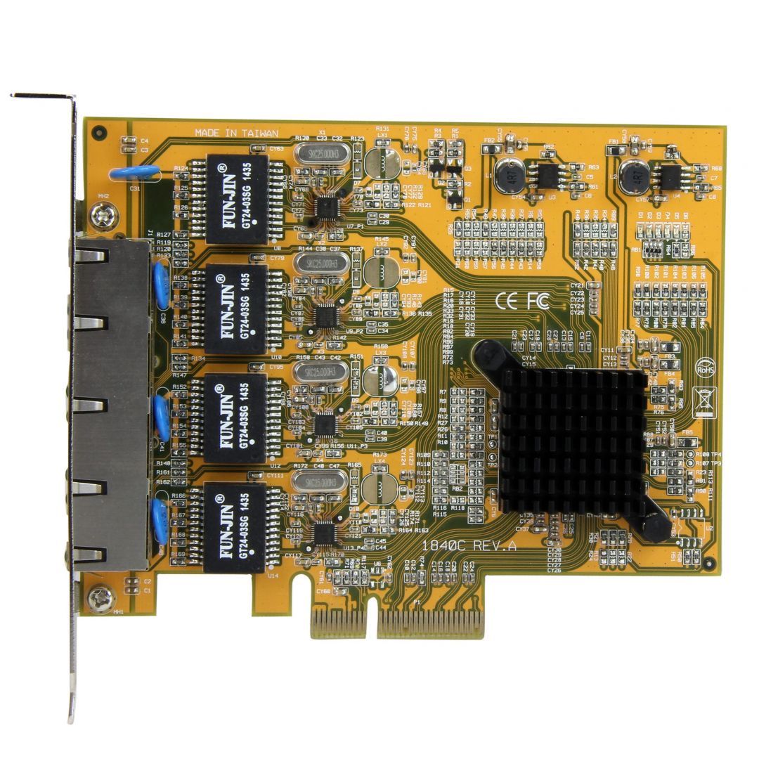 Startech 4-Port PCIe Gigabit Network Adapter Card Startech 4-Port PCIe Gigabit Network Adapter Card