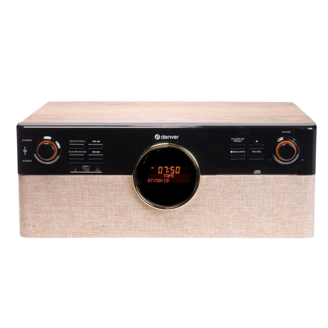 Denver MRD-180 Retro wooden music center with turntable Brown Denver MRD-180 Retro wooden music center with turntable Brown