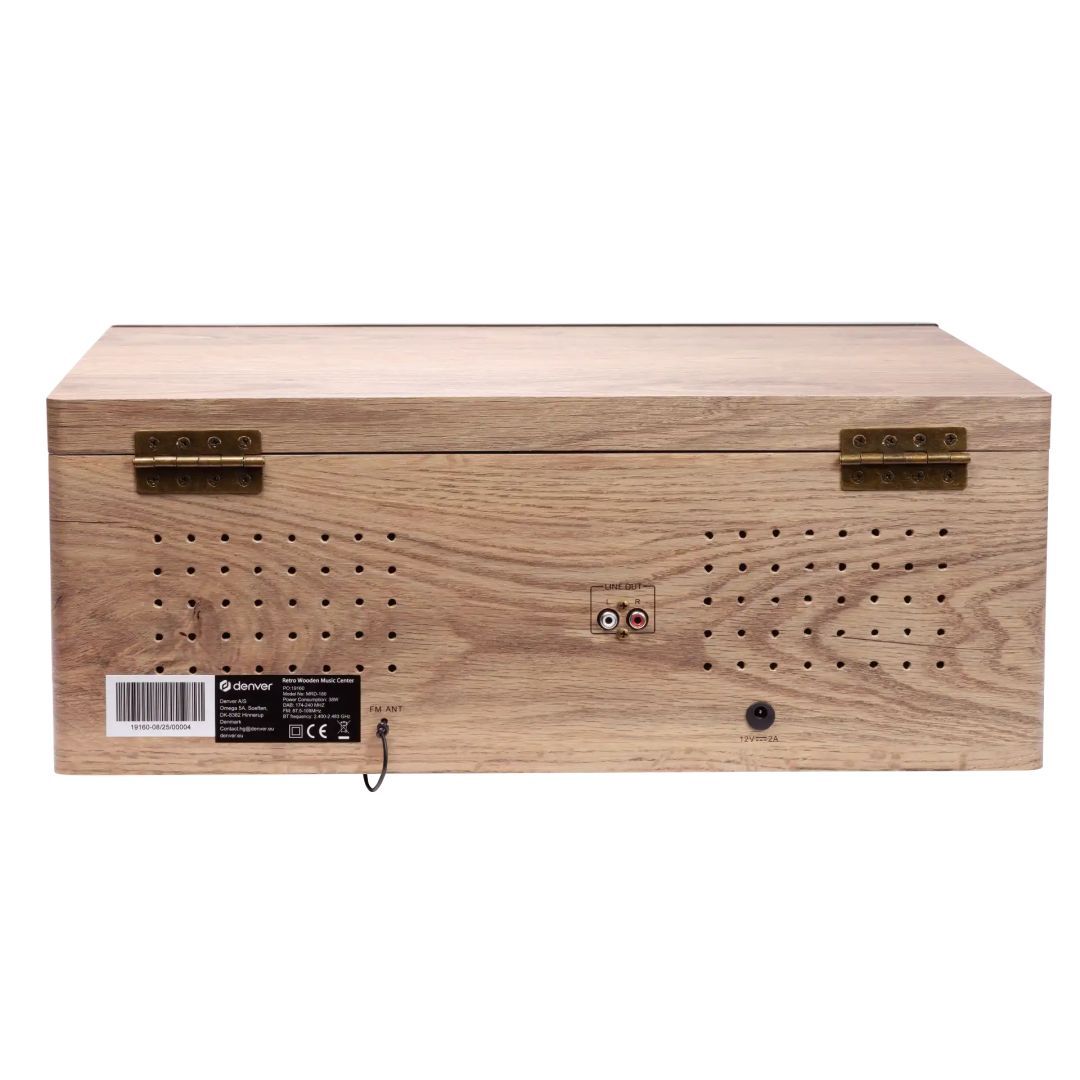 Denver MRD-180 Retro wooden music center with turntable Brown Denver MRD-180 Retro wooden music center with turntable Brown