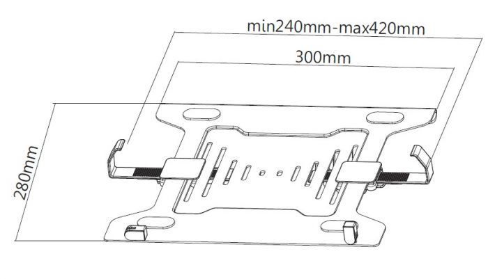 EQuip VESA Laptop Holder 10"-15,6" Black