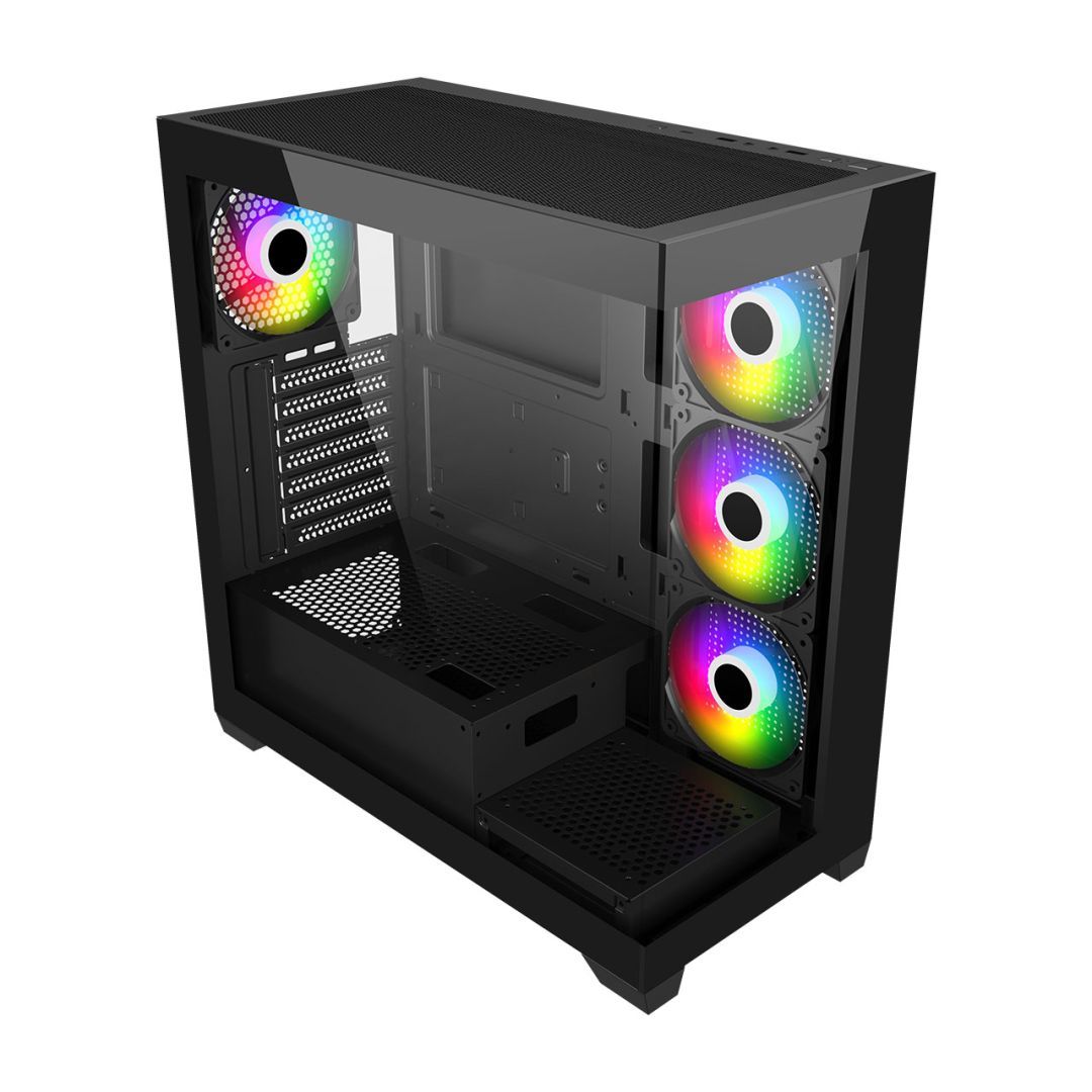 FSP M340 RGB Tempered Glass Black