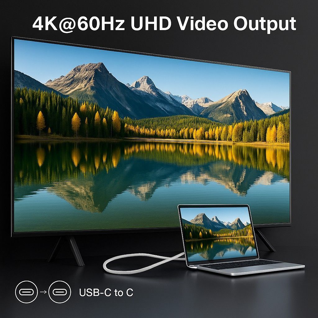 EQuip USB-C 3.2 Gen2 to USB-C 100W cable 1m White