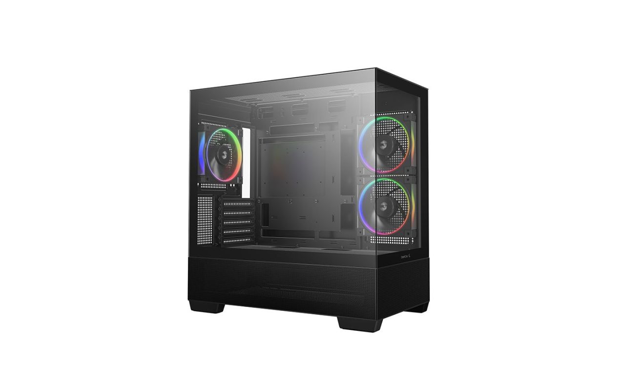 DeepCool CG380 3F Tempered Glass Black