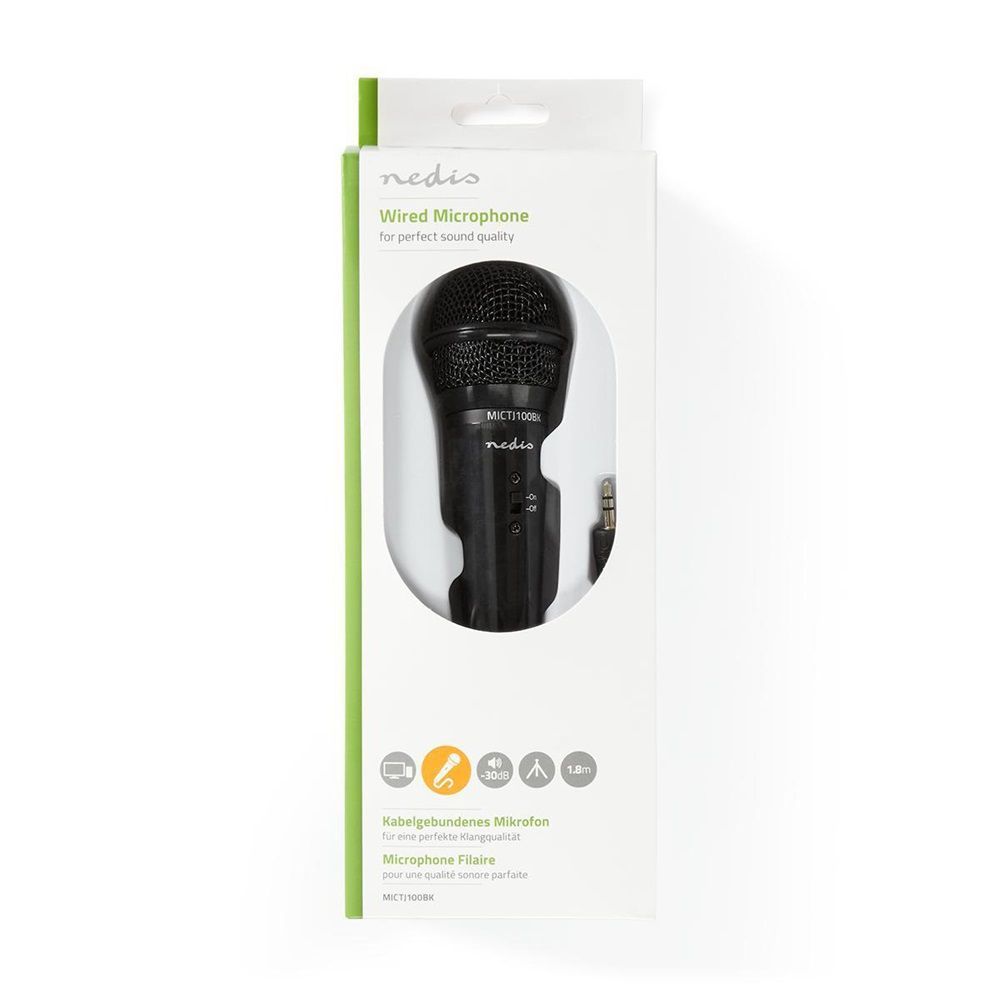 Nedis MICTJ100BK Microphone Black Nedis MICTJ100BK Microphone Black