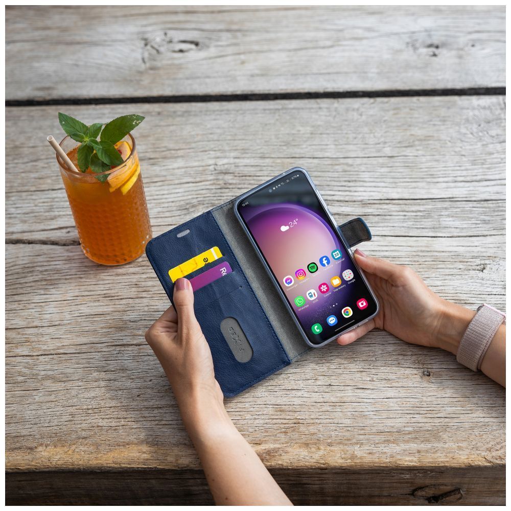 FIXED oldalra nyíló telefon tok Samsung Galaxy A36 5G telefonhoz, kék