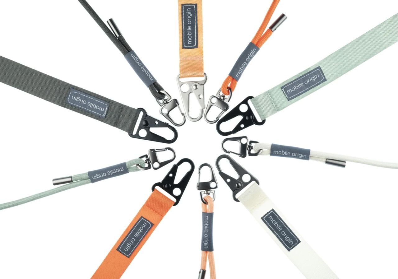 Mobile Origin Lanyard rope 6 mm, 82-163cm Black