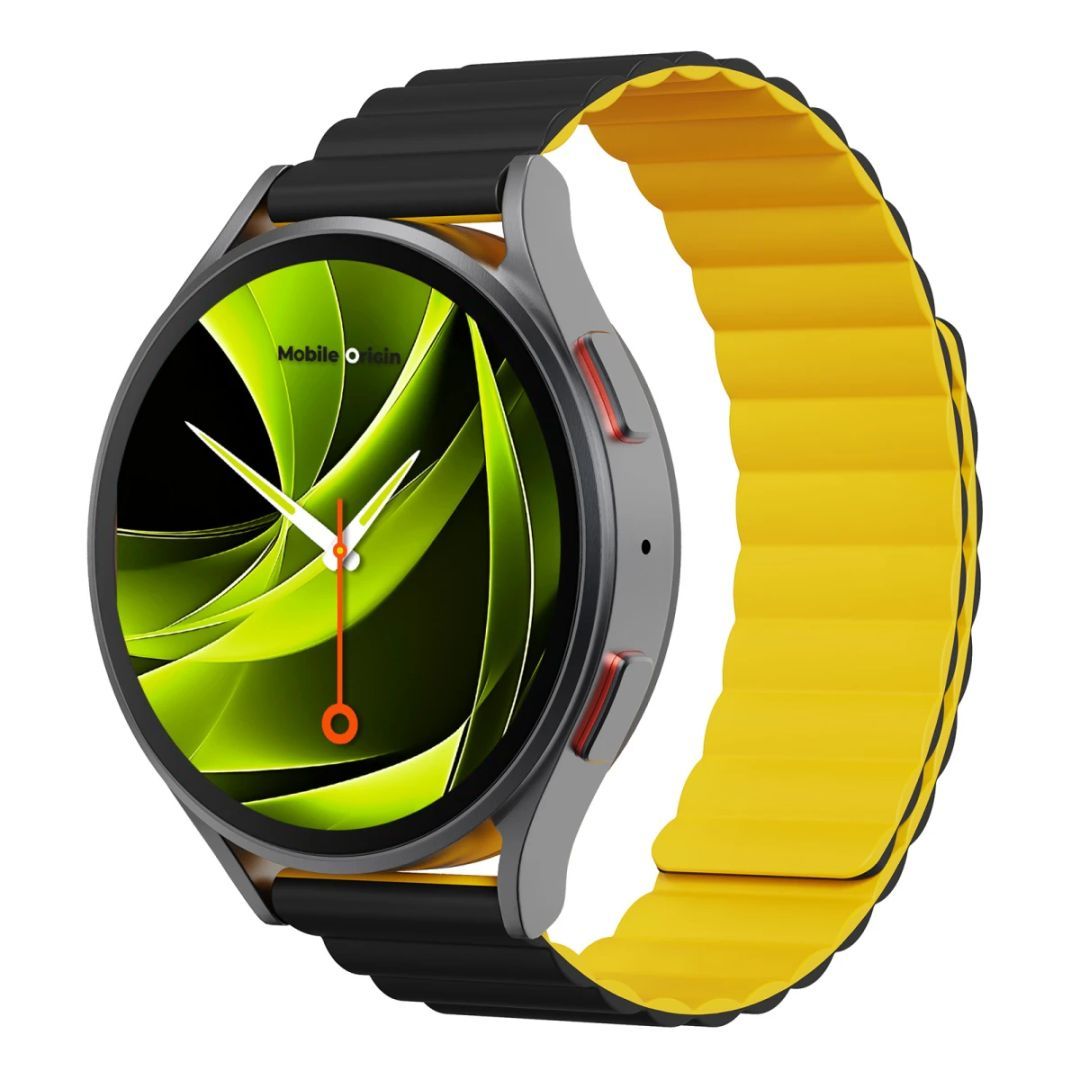 Mobile Origin Easy Strap Magnetic for Watch 20mm Black/Yellow
