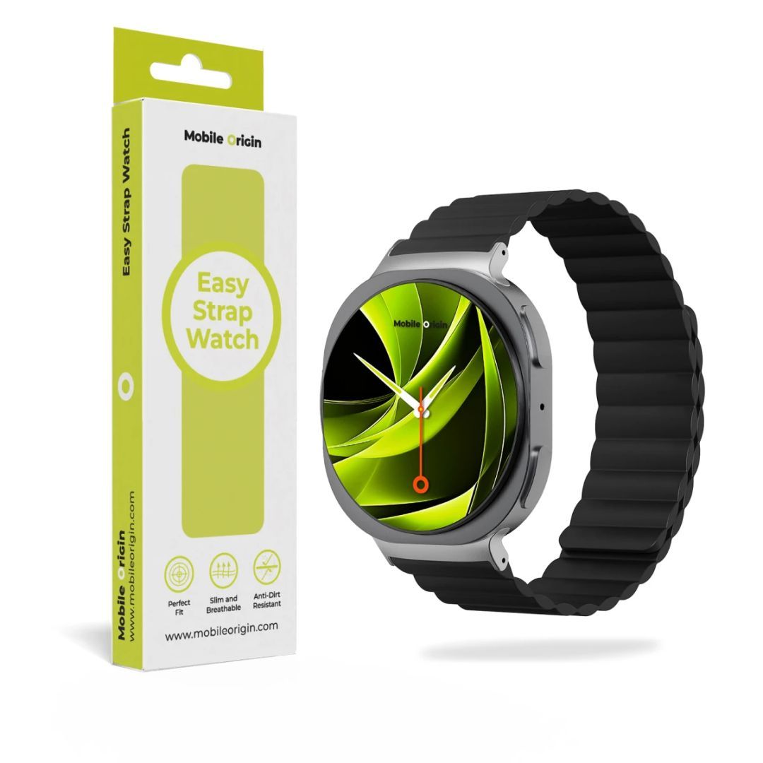 Mobile Origin Easy Strap Magnetic for Galaxy Watch 8 Black/Orange