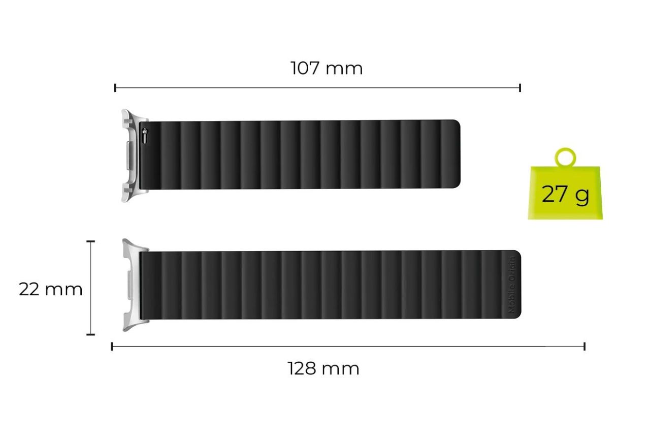 Mobile Origin Easy Strap Magnetic for Galaxy Watch 8 Black/Orange