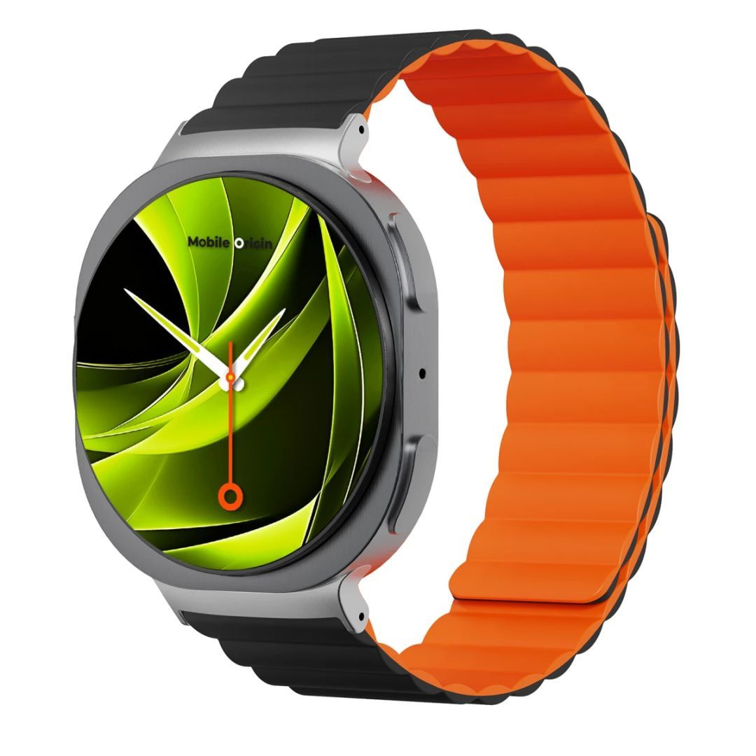Mobile Origin Easy Strap Magnetic for Galaxy Watch 8 Black/Orange