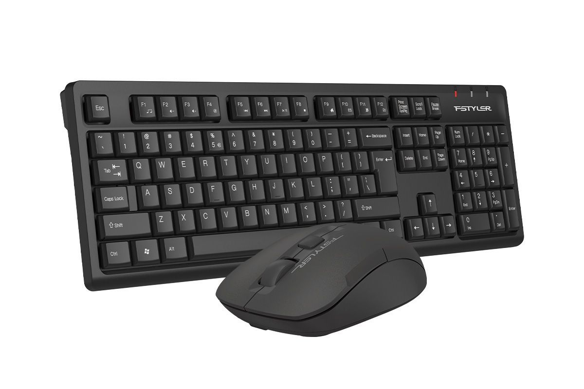 A4-Tech FStyler FG1200 Wireless Keyboard Combo Black US