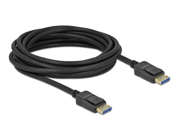 DeLock DisplayPort cable 8K 60 Hz 40 Gbps 5m Black DeLock DisplayPort cable 8K 60 Hz 40 Gbps 5m Black