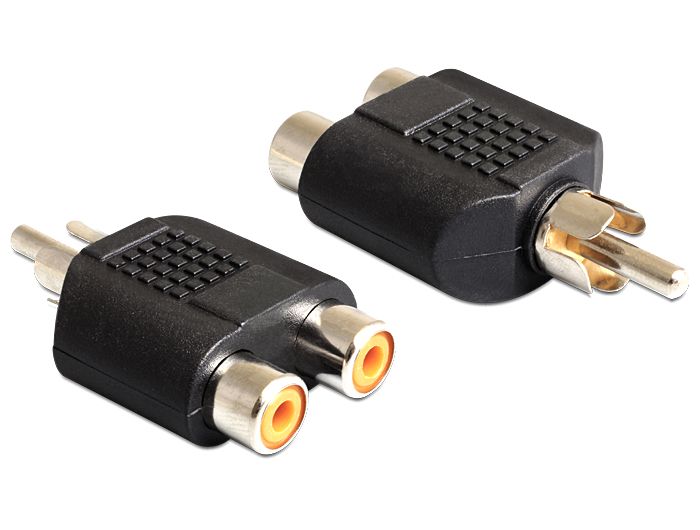 DeLock Adapter 2x RCA female > 1x RCA male DeLock Adapter 2x RCA female > 1x RCA male