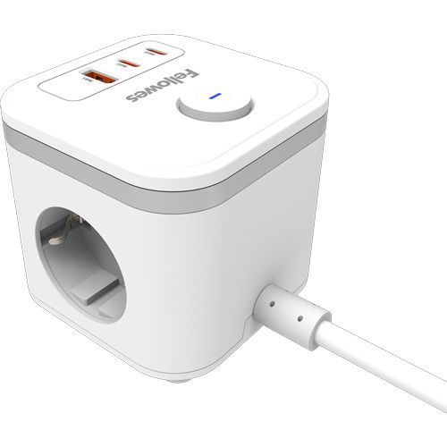 Fellowes PowerCube Hálózati Elosztó Kapcsolóval 3DIN 2m White