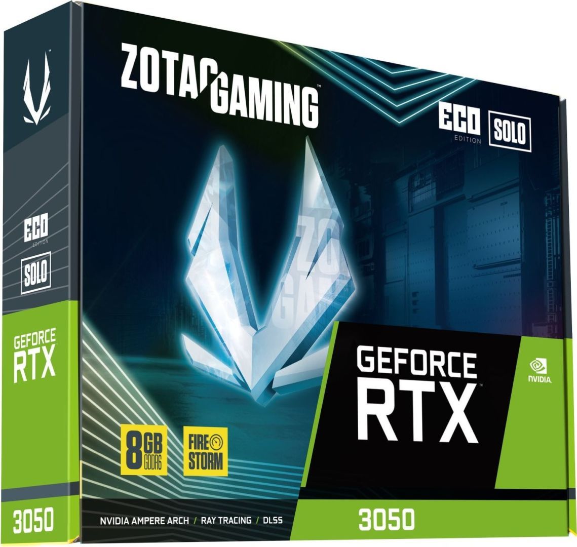 Zotac GeForce RTX3050 8GB DDR6 ECO Solo Zotac GeForce RTX3050 8GB DDR6 ECO Solo