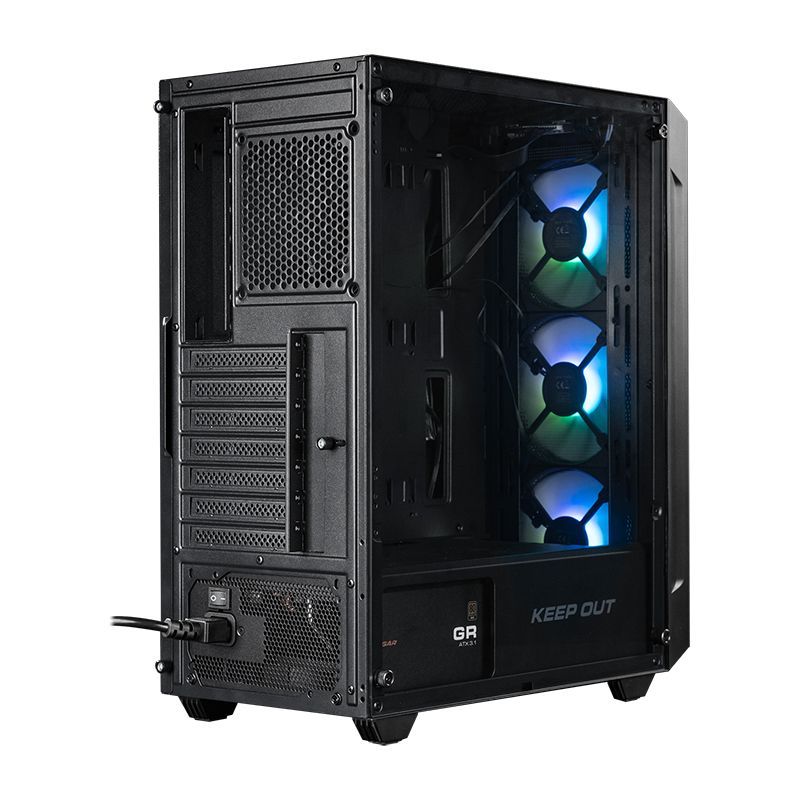 Keep Out XC-200 MESH RGB Tempered Glass Black