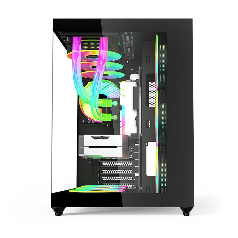 Keep Out XC-800 PRO RGB Tempered Glass Black