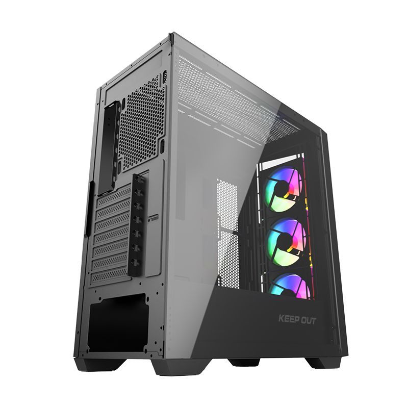 Keep Out XC-500 GLASS RGB Tempered Glass Black