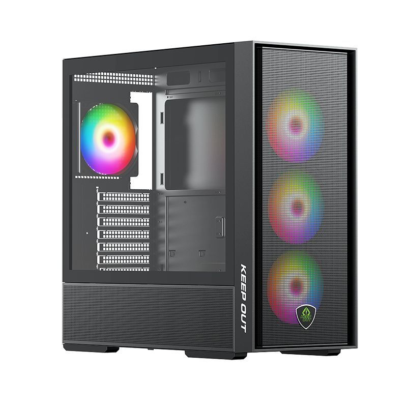 Keep Out XC-805 MESH Tempered Glass Black