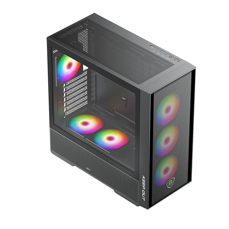 Keep Out XC-805 MESH Tempered Glass Black