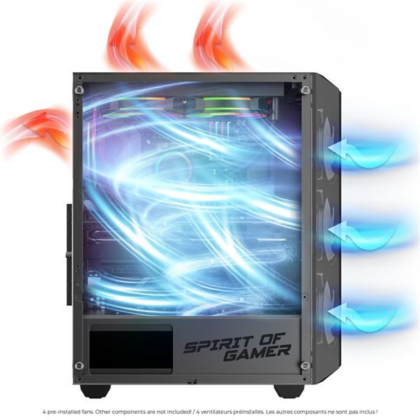 Spirit Of Gamer Rebel NX Tempered Glass Black Spirit Of Gamer Rebel NX Tempered Glass Black