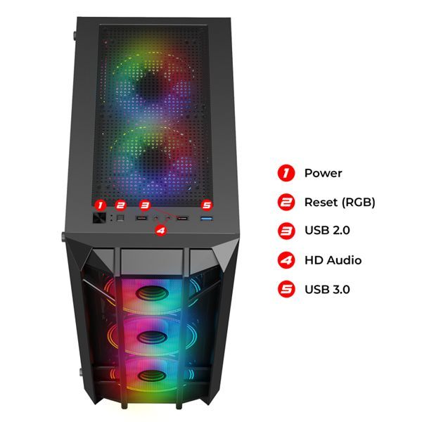 Spirit Of Gamer Rebel NX Tempered Glass Black Spirit Of Gamer Rebel NX Tempered Glass Black