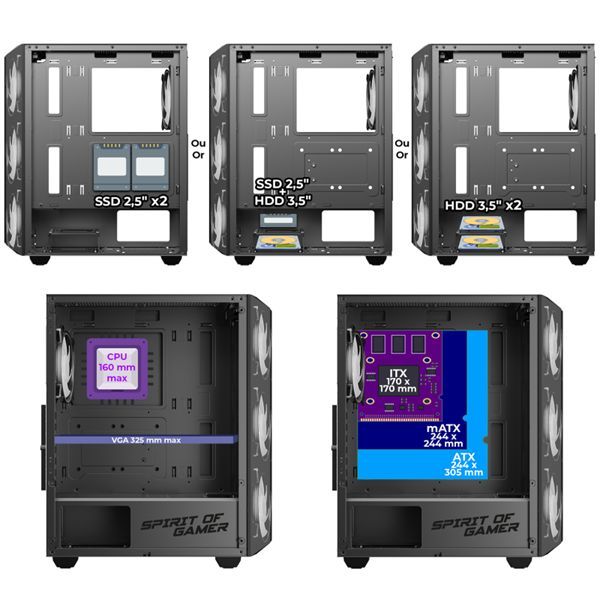 Spirit Of Gamer Rebel NX Tempered Glass Black Spirit Of Gamer Rebel NX Tempered Glass Black