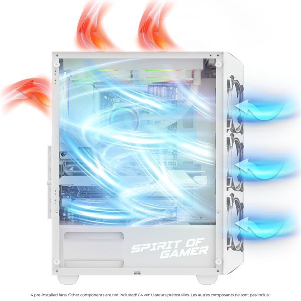 Spirit Of Gamer Rebel NX Tempered Glass White