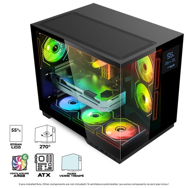 Spirit Of Gamer Viper CRX Tempered Glass Black